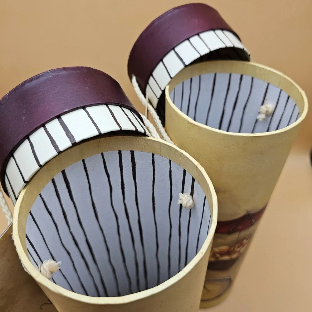 Vintage Tri Coastal Design Jennifer Garant 2 WineTube Gift Box Holder Chef Decor